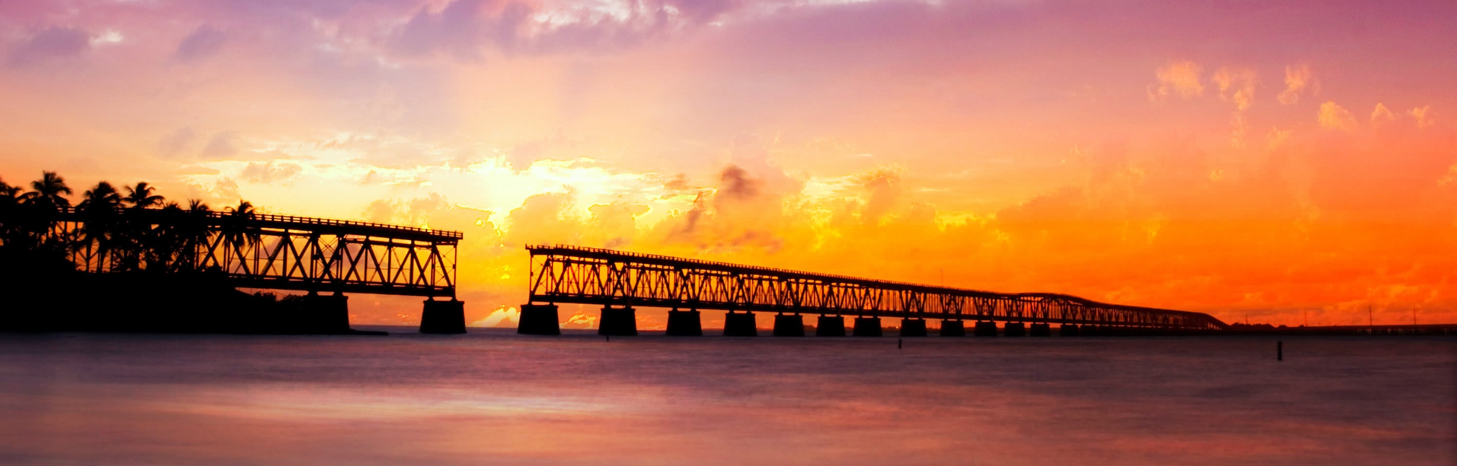 lovely view in florida at sunset