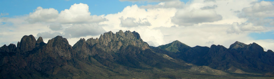 lovely view of the organ mountains, east of las cruces in new mexico