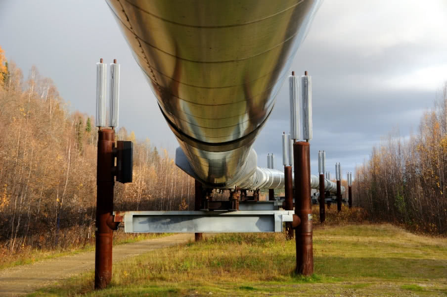 Alaskan Pipeline in Fairbanks
