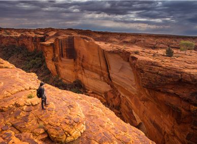 Overlooking Kings Canyon in the Northern Territory.
