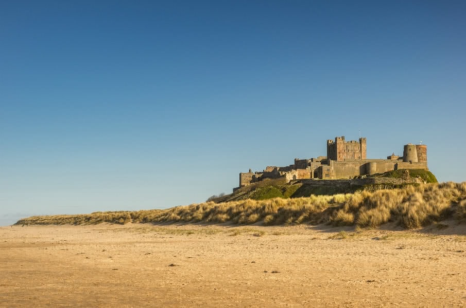 Bamburgh castle beach