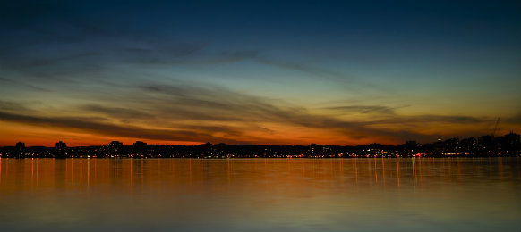 beautiful sunset in barrie, ontario