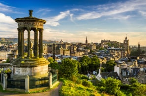 Beautiful view of Edinburgh city, UK