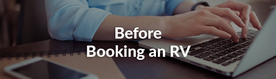 Before Booking an RV in CA banner