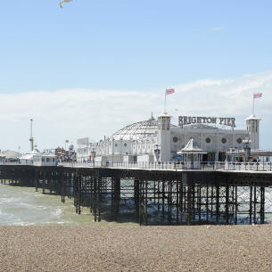 brighton pier and beach england