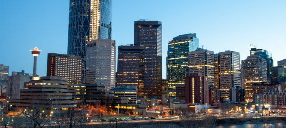 lovely view of calgary city