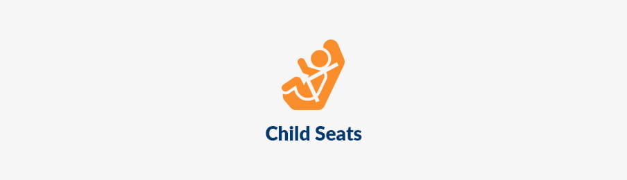 Child seats for rental car extras in the US banner