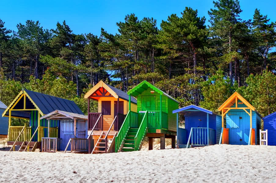Coloured beach huts in Wells next the Sea, Norfolk