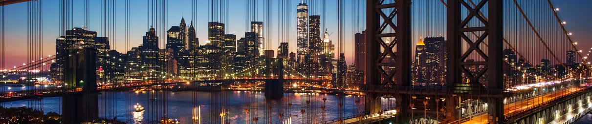 Sunset over Manhattan.