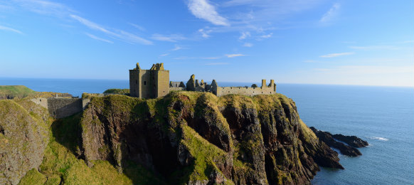dunnottar castle in aberdeen, scotland