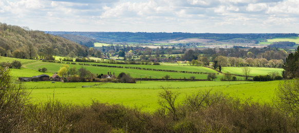 English countryside in spring at Hertfordshire