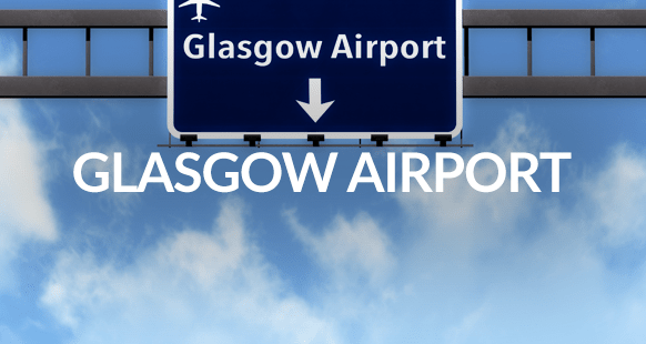 glasgow airport highway road sign