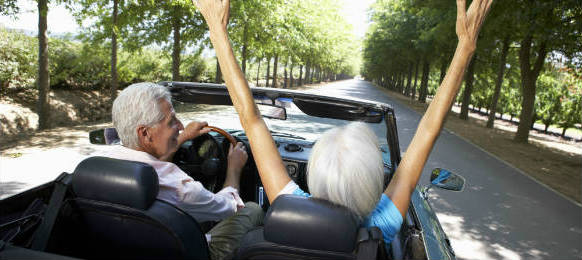 grandparents in a roadtrip