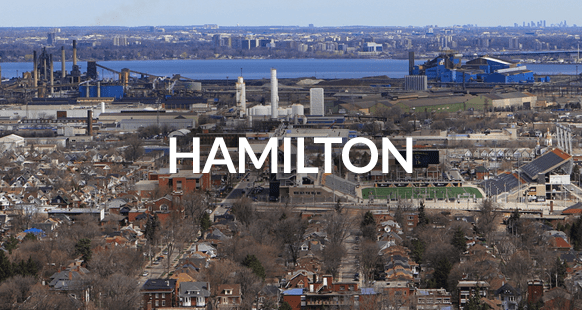 day time view of the Hamilton Harbour in Ontario