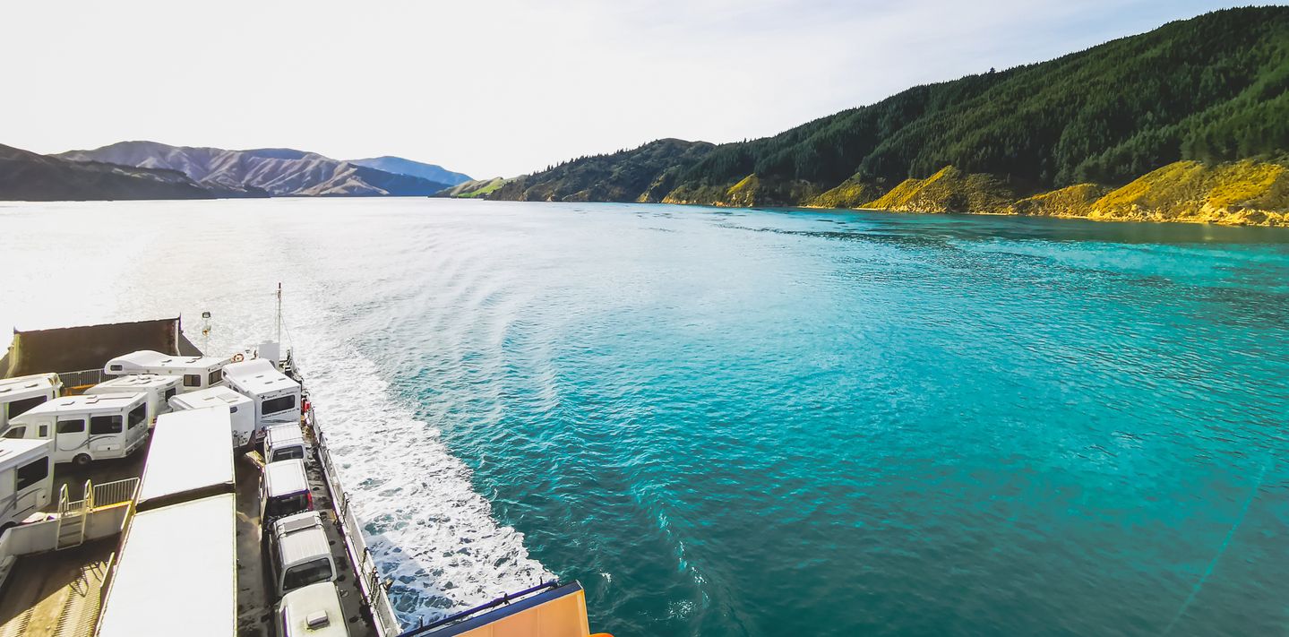 Campervans on the Wellington to Picton ferry.