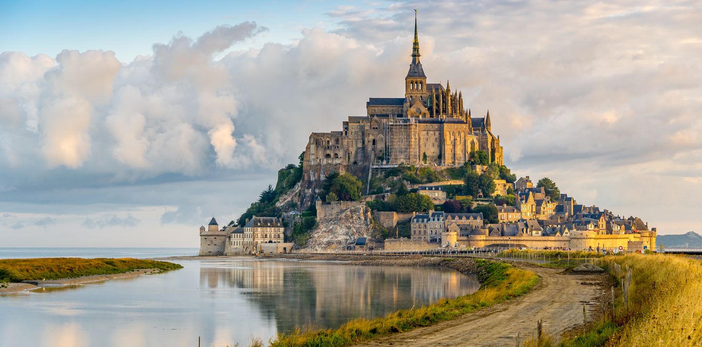 Mont Saint-Michel in morning light.