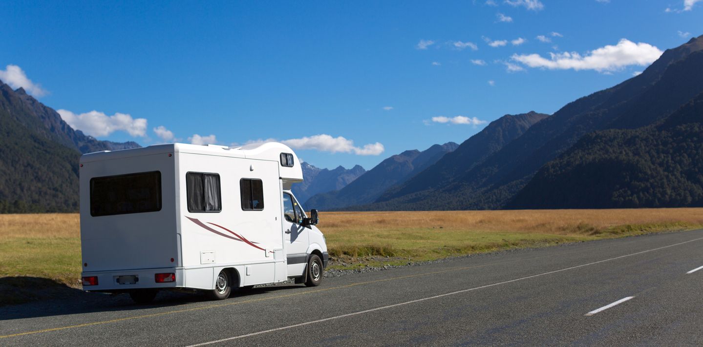 Traveling by motorhome, New Zealand.