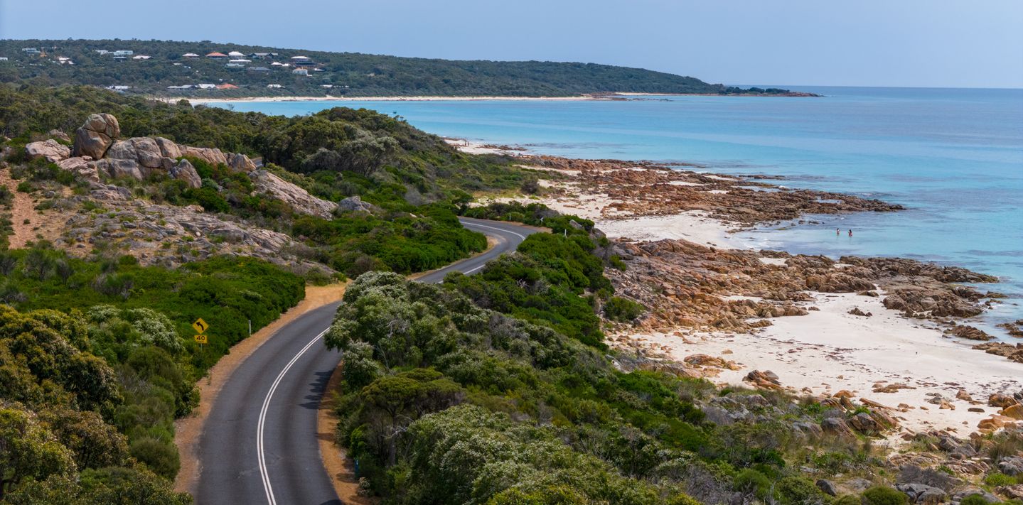 Coastal road in Margaret River.