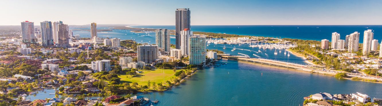 Southport from the air.