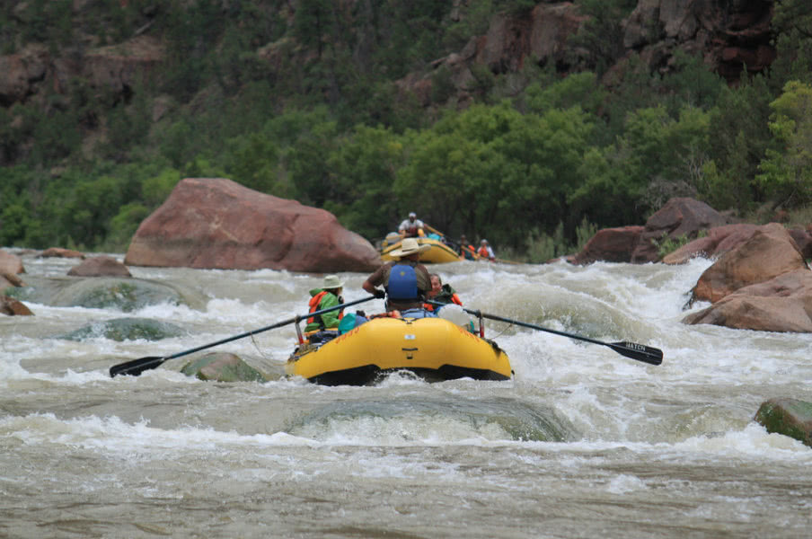 kayaking in Colorado by Chris Christensen