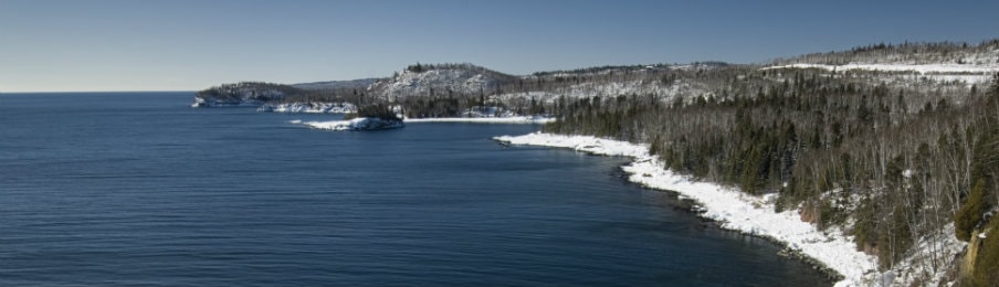 Lake Superior in winter, Minnesota