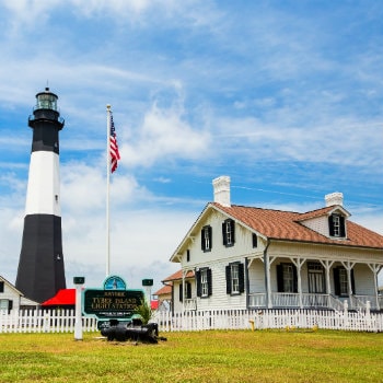 Lighthouse on Tybee Island, Georgia, USA
