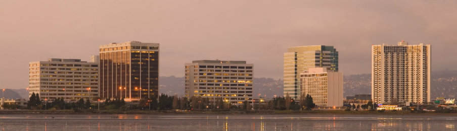 lovely view of berkeley city at sunset