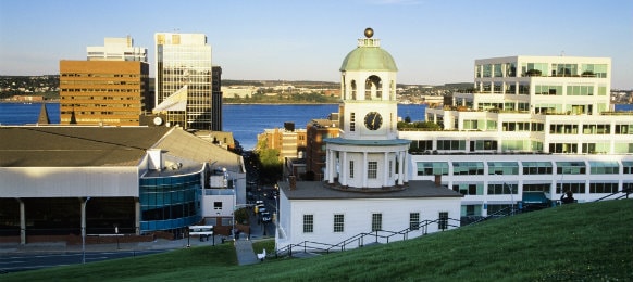 lovely view of downtown halifax in canada