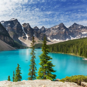 Lake Moraine in Summer