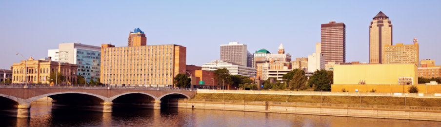 morning view in des moines in iowa