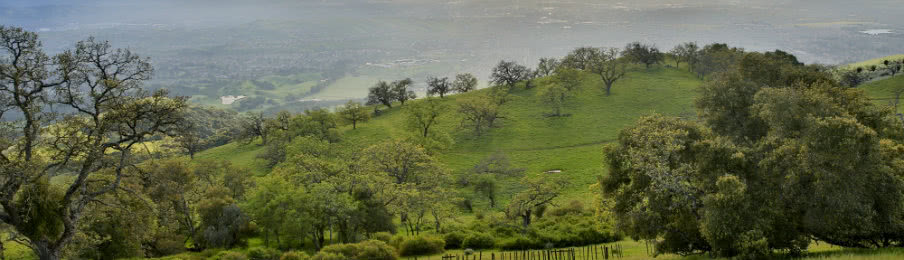 mountain view from santa clara valley in california