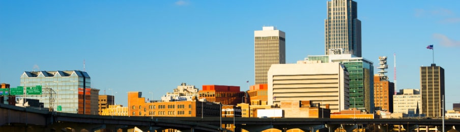 morning view of omaha city in nebraska