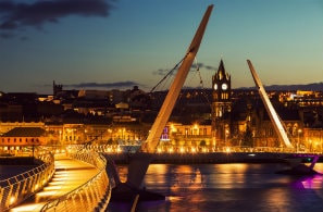 Peace bridge in Derry Northern Ireland, UK