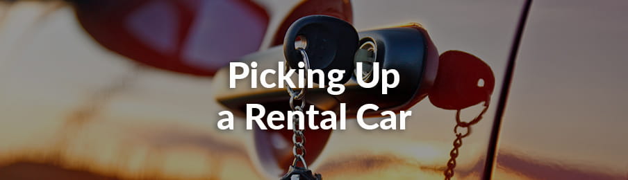 Picking up your rental car in the US banner