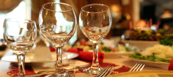 restaurant bar cafe ware table chair laying waiter glass plate chandelier lamp order window interior