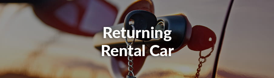 Returning your rental car in US guide banner