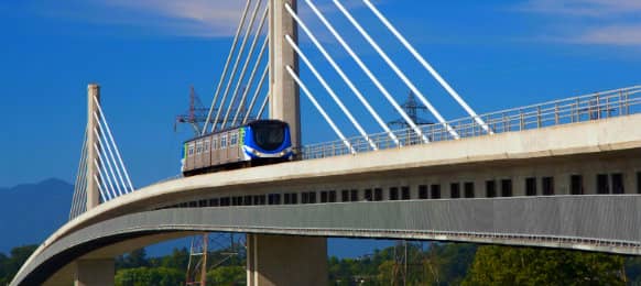 Richmond skytrain bridge at Canada