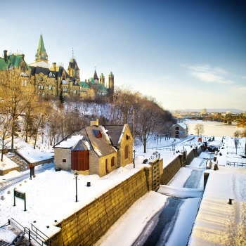 rideau canal in ottawa during winter