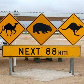 road sign in australian outback