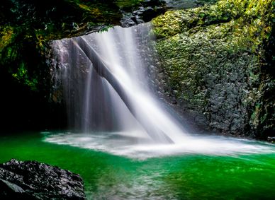 A natural bridge at Springbrook near the Gold Coast.