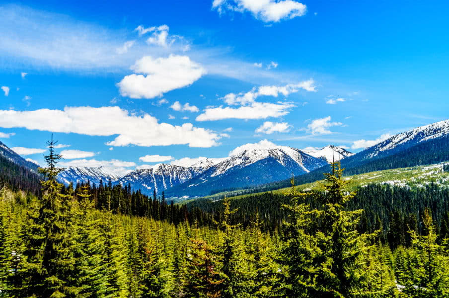 Scenery along Highway 99 between Pemberton and Lilloet in British Columbia, Canada