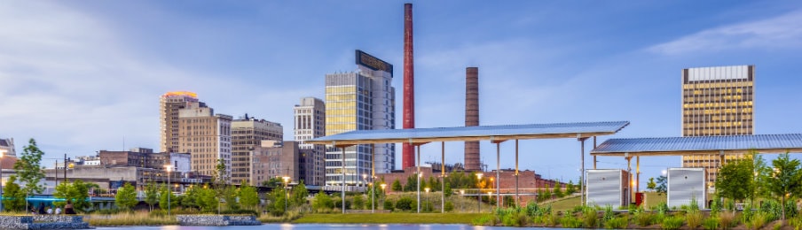 Serene view of Birmingham, Alabama, USA