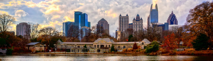 Skyline of downtown at Atlanta, Georgia