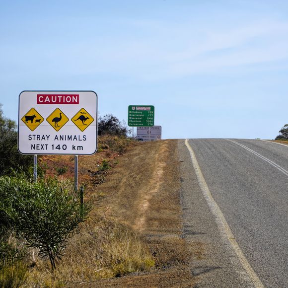 Signages along the North West Coastal Highway.