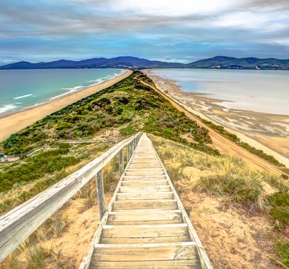 View from the timber steps down from the Truganini Lookout.