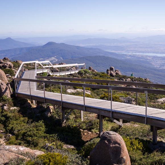 Boardwalk at the summit of Mount Wellington.