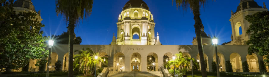 the beautiful pasadena city hall near los angeles, california