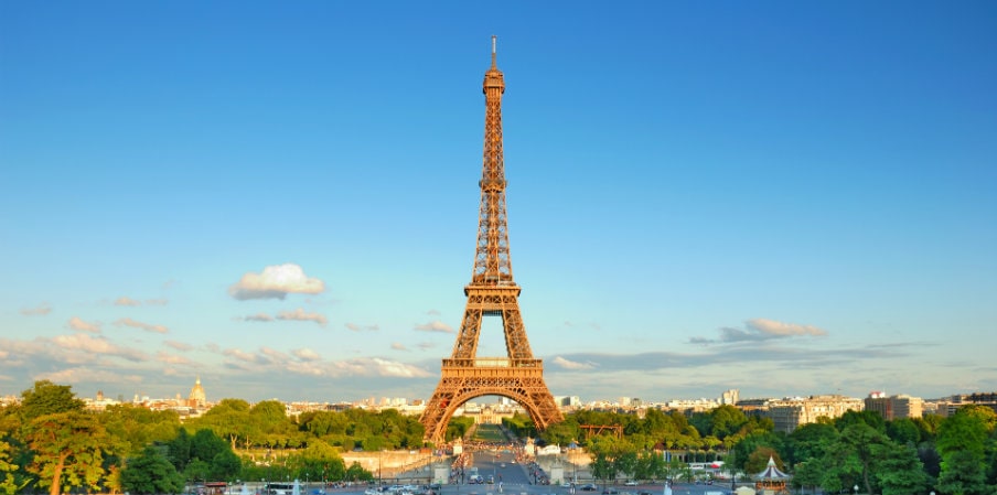 the eiffel tower seen from trocadero paris france