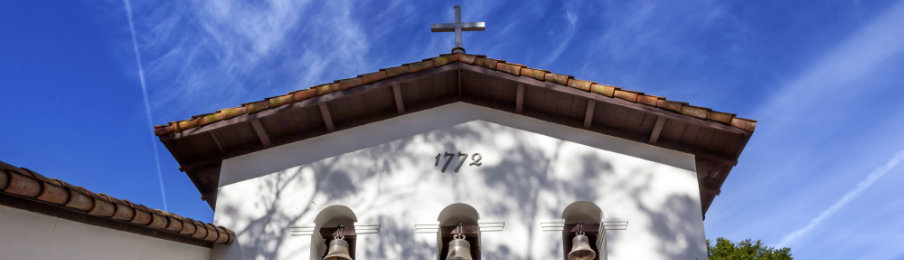 the famous mission san luis obispo de tolosa facade bells