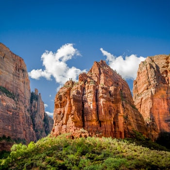 three patriarchs at zion canyon national park us